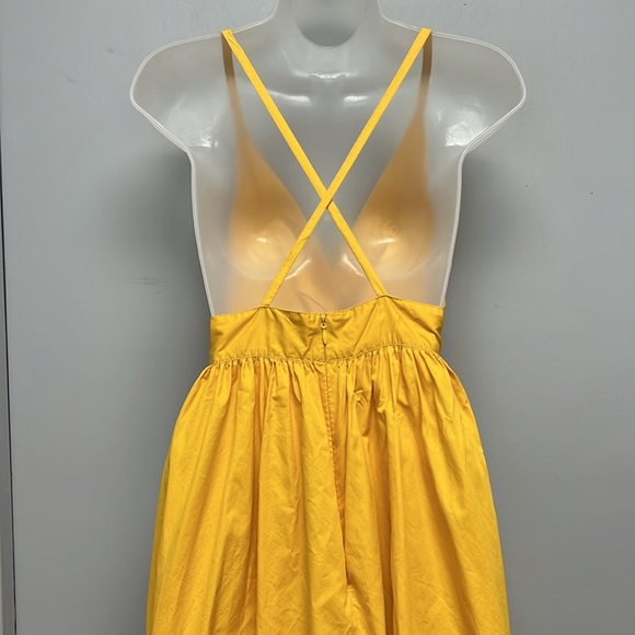 J.Crew Yellow Ruffled Hem Dress Size 10 - Picture 5 of 10